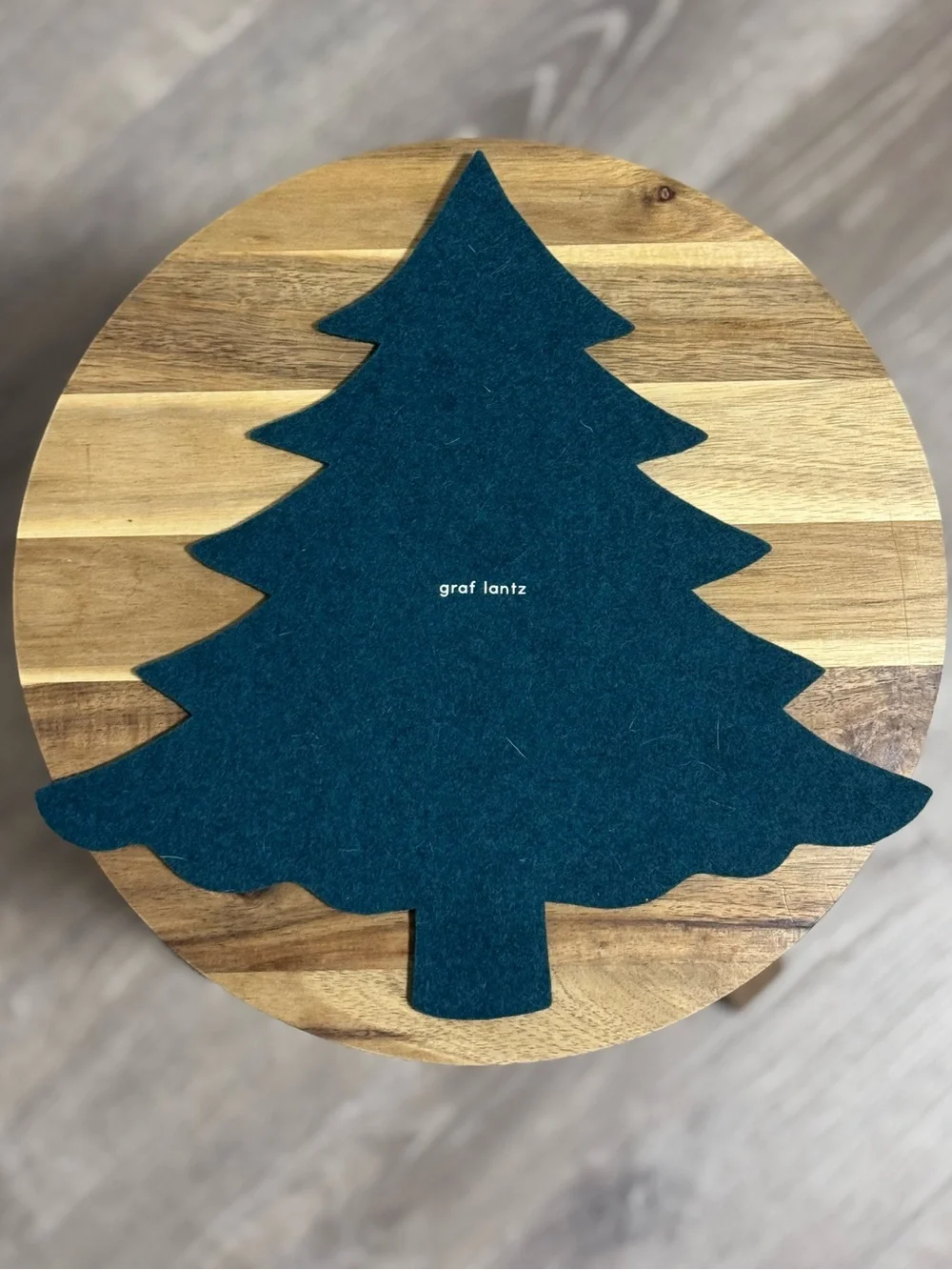 NEW Graf Lantz Merino Wool Tree Trivet Kombu Green